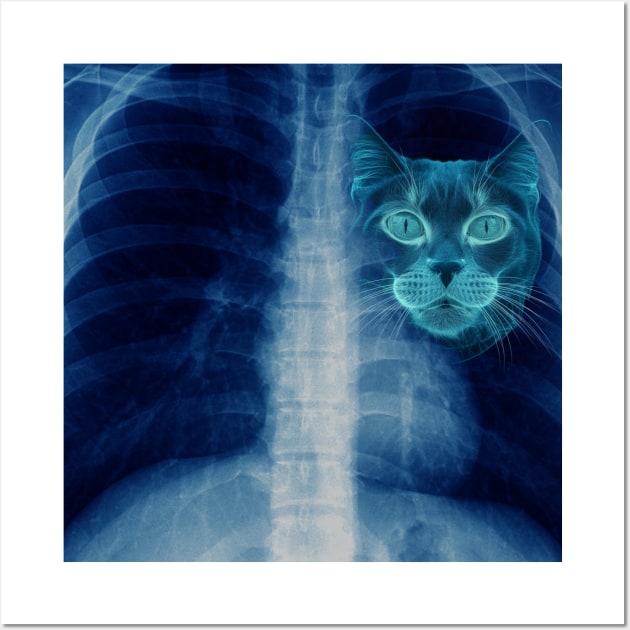 I GOT THAT CAT IN ME- Chest xray Wall Art by Phantom Troupe